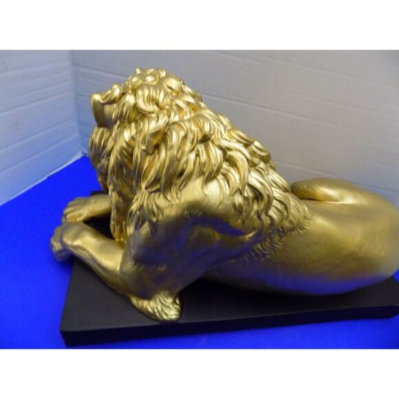 NEW Majestic Lion King Statue Figurine Wild Animal Gold Cat Leo - Picture 8 of 10